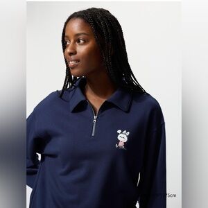 Uniqlo POP MART Half-Zip Sweatshirt - S Navy
